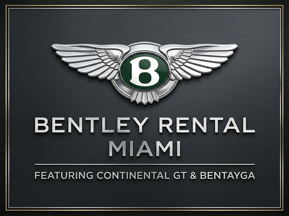 Bentley logo for Bentley Continental GT Bentayga rental Miami