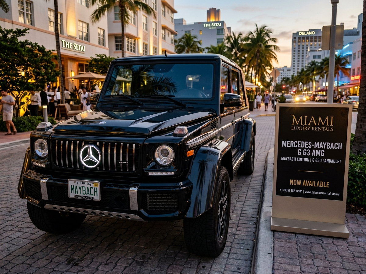 Mercedes-Benz star logo for G63 AMG Maybach rental Miami