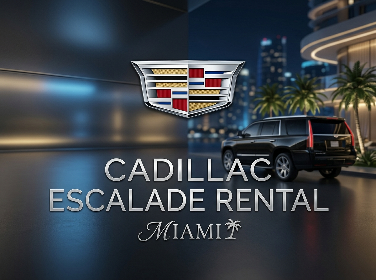 Cadillac crest logo for Cadillac Escalade rental Miami