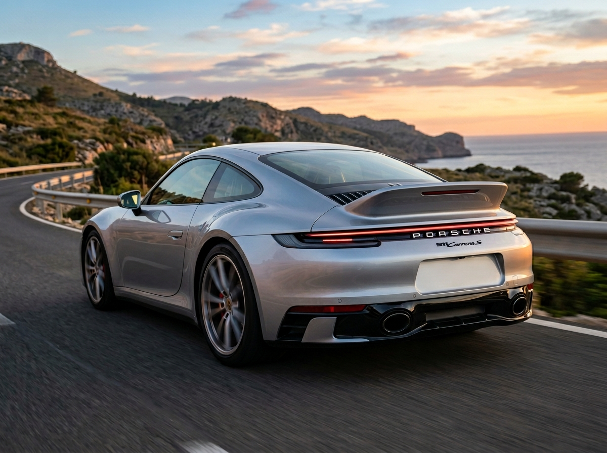 2026 Porsche 911 Carrera S rear engine sport exhaust tips and ducktail spoiler